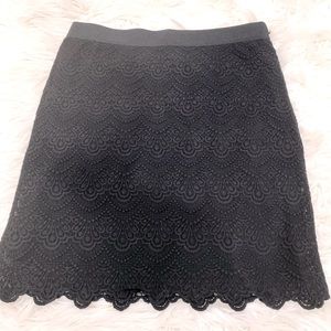 J CREW scalloped pattern mini skirt